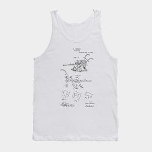 Farmer Cultivator Vintage Patent Hand Drawing Funny Novelty Gift Tank Top